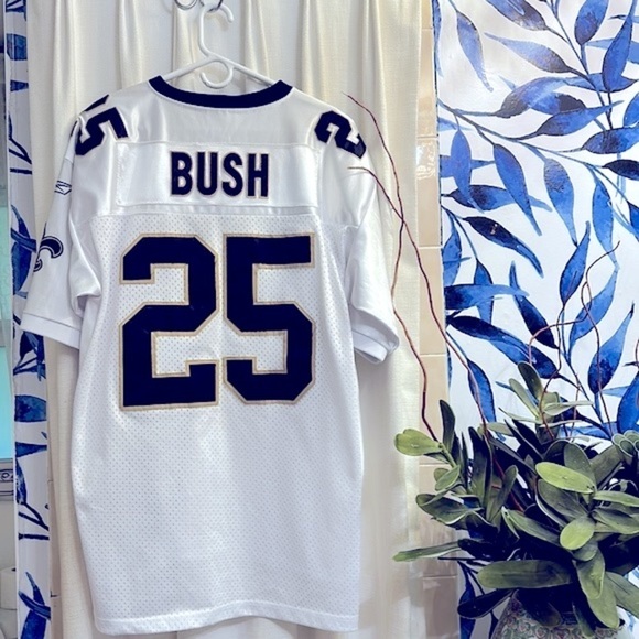 Reebok Saints NFL Football #25 Reggie Bush 100% Polyester NFL Jersey Size 52 XL - Picture 5 of 8